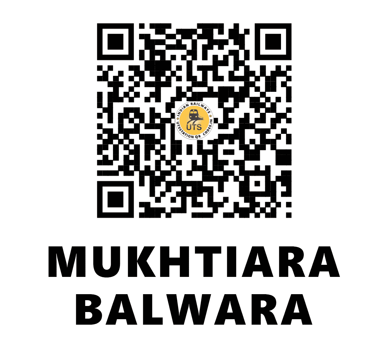 UTS QR Code for MUKHTIARA BALWARA - MKT (WR - MADHYA PRADESH)